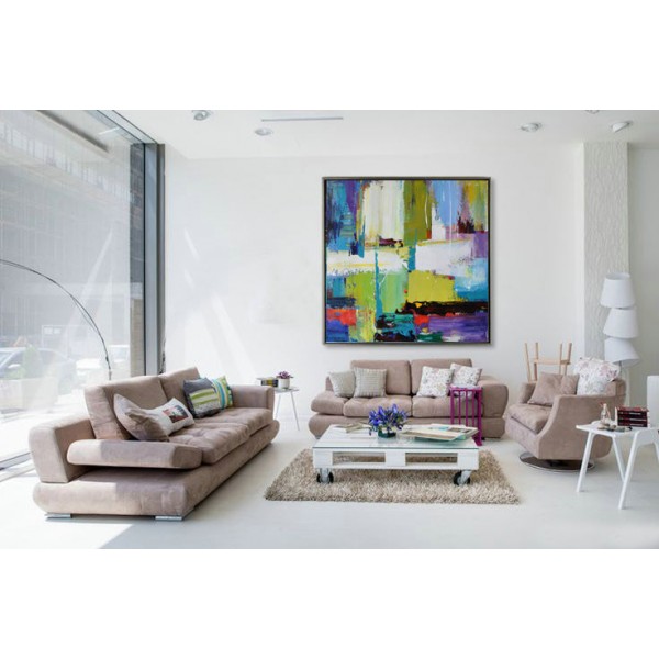 Handmade Large Contemporary Art Canvas PaintingAcrylic Painting