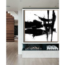 Black and White Large Art, Black White Canvas Art, Black and white decor, Black White Minimal Art, Large Decor Painting, Large Wall Art, Art