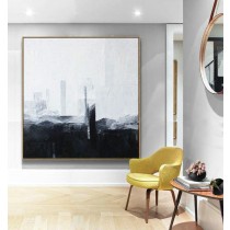 Black White Art, Contemporary Art, Hand Paint, Abstract Painting, Black White Abstract, Painting on canvas, Large Wall Art, Painting Art