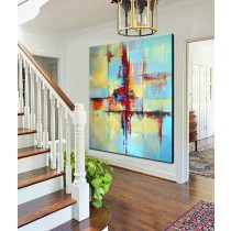 Original Large Art, Large Decor Art, Painting, Canvas Art Wall, Natural Colors, Abstract Canvas Art, Textured painting, Office Canvas Art