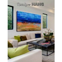 Contemporary Art, Abstract Painting, Original Artwork, Yellow blue picture, Oil painting, Oil Artwork Painting, Colorful Art, Home decor art