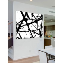 Original Large Large Abstract canvas art Painting On Canvas Black and White wall art Large Square Acrylic Painting On Canvas Minimalist Abstract Painting