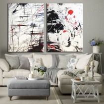 Abstract Painting Canvas, Set of 2 Abstract Painting, Colorful Art, Oil Artwork Painting, Large Painting Art, Acrylic Giclee Art, Canvas Art