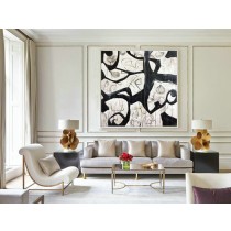 Abstract Painting, Abstract Decor Painting, Large Abstract canvas artwork Painting, Art Black and White, Large Art, Black and white Art, Large Decor Art