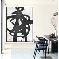 Extra Large Painting On Canvas, Textured Painting Canvas Art, Black And White Original Art Handmade.