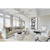 Large Abstract Painting Minimalist Art, Hand Painted Contemporary Ar Geometric Art. Black White Acrylic Painting.