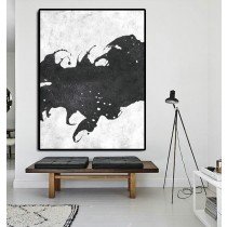 Extra Large Painting On Canvas, Textured Painting Canvas Art, Black And White Original Art Handmade.