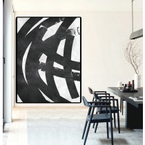 Extra Large Painting On Canvas, Textured Painting Canvas Art, Black And White Original Art Handmade.