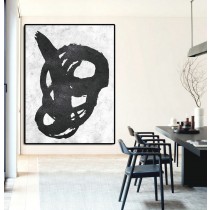 Extra Large Painting On Canvas, Textured Painting Canvas Art, Black And White Original Art Handmade.