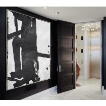 Original Artwork Extra Large Abstract Painting, Acrylic Painting Canvas Art Hand Painted Black And White Minimalst Painting.