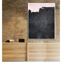 Oil Painting Large Large Abstract canvas art, Hand Painted Aclylic Painting On Canvas Minimalist Art, Black Pink.