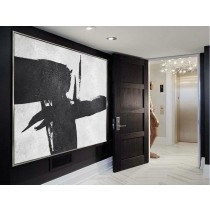 Extra Large Acrylic Painting On Canvas, Minimalist Painting Canvas Art, Black And White Geometrical Painting, HAND PAINTED Original Art.