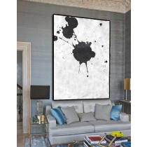 Extra Large Painting On Canvas, Textured Painting Canvas Art, Black And White Original Art Handmade.