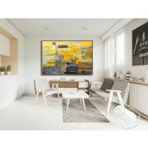 Large Palette Knife Painting on Canvas, Hand-painted Contemporary Art, Original Painting by Leo