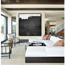 Original Artwork Extra Large Abstract Painting, Acrylic Painting Canvas Art, Black And White Minimalst Painting.
