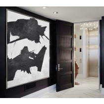 Original Artwork Extra Large Abstract Painting, Acrylic Painting Canvas Art Hand Painted Black And White Minimalst Painting.
