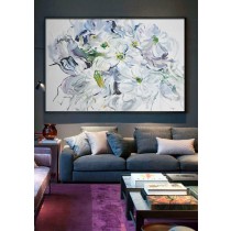 Abstract flower Oil Painting On Canvas, Original Art, Impressionist Landscape Painting 