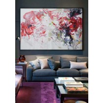 Abstract flower Oil Painting On Canvas, Original Art, Impressionist Landscape Painting 