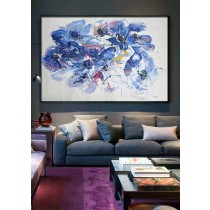 Abstract flower Oil Painting On Canvas, Original Art, Impressionist Landscape Painting 