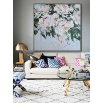 Abstract flower Oil Painting On Canvas, Original Art, Impressionist Landscape Painting by Jackson