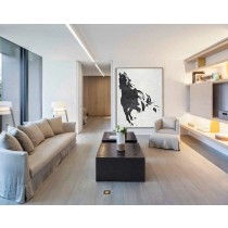 Black White Horse, Hand Made Extra Large Canvas Painting, Abstract Painting on Canvas, Original Art.