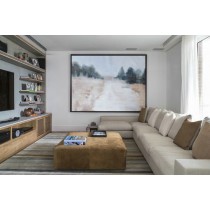 Large Abstract Landscape Oil Painting, Canvas Art. Handmade,  Green, brown, gray, etc.