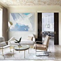 Handmade Extra Large Contemporary Painting, Huge Abstract Canvas Art. Hand paint by Biao.