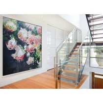 Abstract flower Oil Painting On Canvas, Original Art, Impressionist Landscape Painting by Jackson