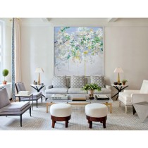 Abstract flower Oil Painting On Canvas, Original Art, Impressionist Landscape Painting by Jackson