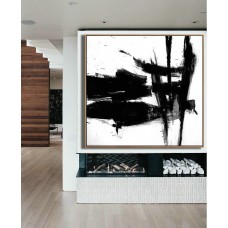 Black and White Large Art, Black White Canvas Art, Black and white decor, Black White Minimal Art, Large Decor Painting, Large Wall Art, Art