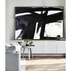Abstract Canvas Art, Abstract Painting, Black white canvas print, Minimal Decor Art, Original Large Art, Original Abstract, Original Artwork