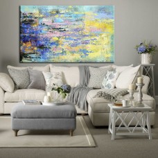 Acrylic Painting/On Canvas Abstract/Wall Hanging Heavy/Textured Collectible Art/Cozy Home Living/Decor Acrylic Painting