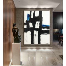Abstract Painting, Original Artwork, Abstract Decor Painting, Large Decor Art, Black and white art, Large Contemporary, Black white fine art