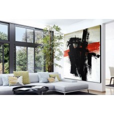 Black and white, Contemporary Art, Painting Art Oil, Painting On Canvas, Abstract Painting, Original Artwork, Large Abstract canvas art print, Acrylic