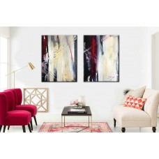 Set of 2 Abstract Painting, Contemporary Art, Original Artwork, Office Decor, Canvas Set of 2, Art, Painting, Abstract Painting, Acrylic