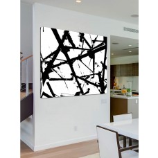 Original Large Large Abstract canvas art Painting On Canvas Black and White wall art Large Square Acrylic Painting On Canvas Minimalist Abstract Painting