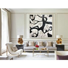 Abstract Painting, Abstract Decor Painting, Large Abstract canvas artwork Painting, Art Black and White, Large Art, Black and white Art, Large Decor Art