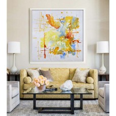 Large Contemporary Art Original Oil Painting On Canvas. One-of-a-kind, IN STOCK, 40"X40"/102x102cm.