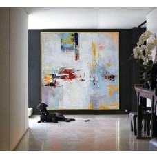 Large Contemporary Art Canvas PaintingAcrylic Painting, Abstract Canvas Art - By Leo