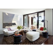 Handmade Original Horizontal Wall Art, Large Abstract canvas art Canvas Painting, Large Art. Gray, black, orange, white. - By Baio