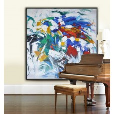 Large Modern Art Contemporary Painting, Handmade Original Art, Acrylic Paintingt - By Biao