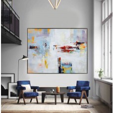 Handmade Extra Large Contemporary Painting, Huge Abstract Canvas Art, Original Artwork - By Leo