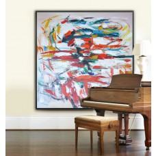 Large Modern Art Contemporary Painting, Handmade Original Art, Acrylic Paintingt - By Biao