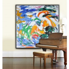 Large Modern Art Contemporary Painting, Handmade Original Art, Acrylic Paintingt - By Biao