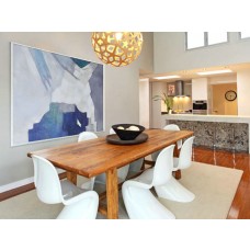 Large Contemporary PaintingCanvas Painting. Blue, gray, pink, greent - By Biao