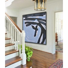 Large Abstract Oil Painting Canvas Art, Acrylic Painting, Hand Painted Large Abstract canvas art, Red, White Black.t - By Celine