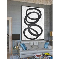 Extra Large Painting On Canvas, Textured Painting Canvas Art, Black And White Original Art Handmade.