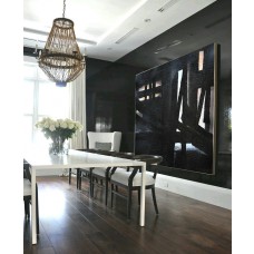 Large Acrylic Painting Minimalist Art, Hand Painted Contemporary Art Abstract Painting, Geometric Art. 