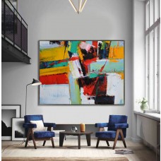 Handmade Extra Large Contemporary Painting, Huge Abstract Canvas Art, Original Artwork. Hand paint - By Leo