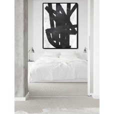 Extra Large Abstract Painting On Canvas, Textured Painting Canvas Art, Black And White Original Art Handmade.